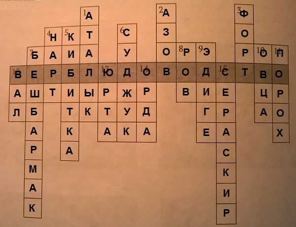 кроссворд "итоговое повторение II главы"